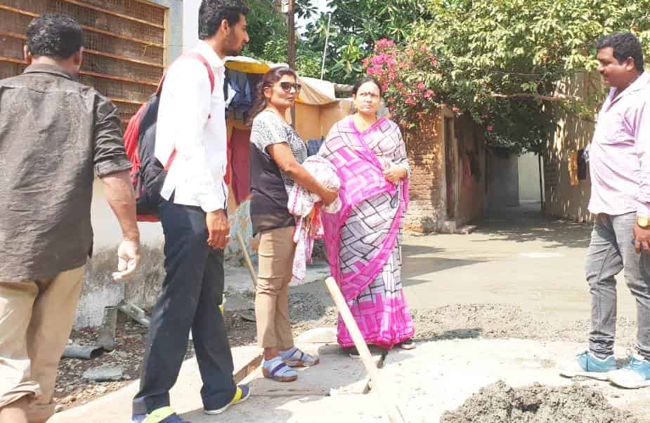 नगरसेविका सुनिता वाडेकर यांनी औंध - बोपोडी प्रभागातील विकासकामांची केली पाहणी.