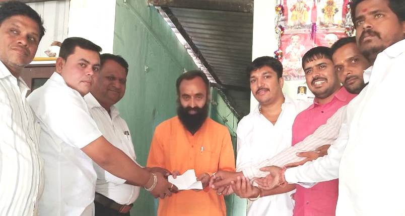 चिखलीतील विकास अनाथ आश्रम येथे अन्नदान वाटपाच कार्यक्रम. 