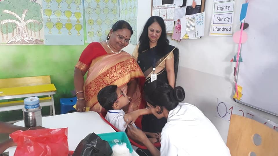 नॉव्हेल इंटरनेशनल स्कूलमध्ये गोवर-रुबेलाचे लसीकरण