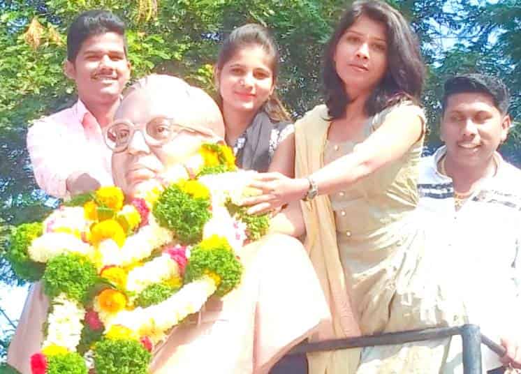 रयत विद्यार्थी विचार मंचाचे  डॉ. बाबासाहेब आंबेडकर यांना अभिवादन