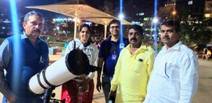 नगरसेवक शत्रुघ्न काटे युथ फाउंडेशन व जयनाथ काटे यांच्या पुढाकाराने खगोल निरीक्षण उपक्रम