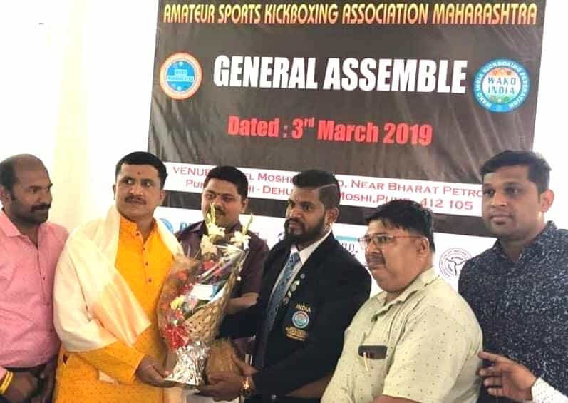 वाको महाराष्ट्र किक बॉक्सिंग असोसिएशन महाराष्ट्र प्रदेशच्या चेअरमनपदी उद्योजक संतोष बारणे यांची एकमताने निवड