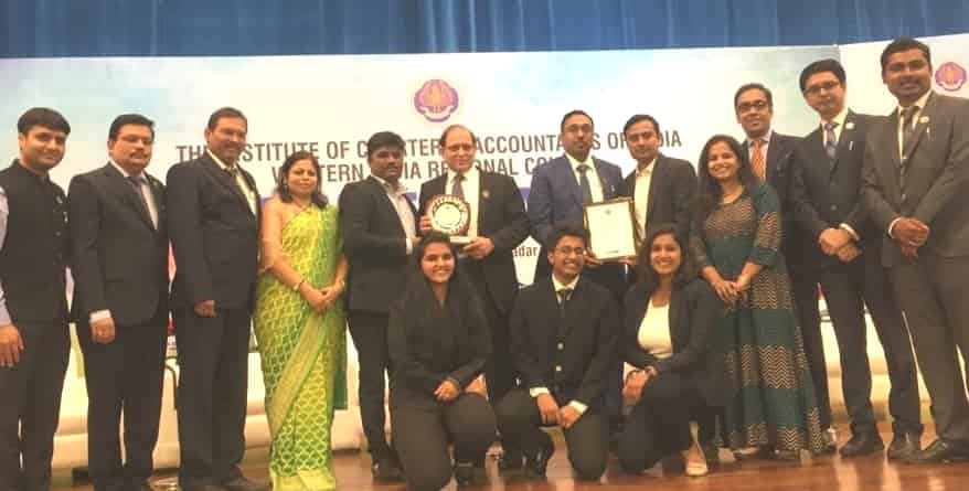 सीए शाखा पिं चिं विद्यार्थी संघटनेला “द्वितीय बेस्ट ब्रॅंच-वेस्टर्न रिजन आयसीएआयचा