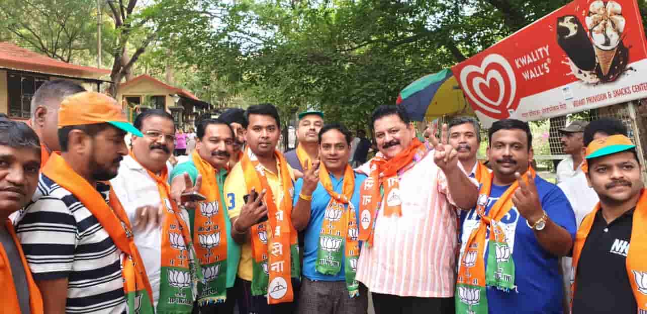 अप्पूघर, दुर्गा टेकडी परिसरात महायुतीच्या पदाधिकारी व कार्यकर्त्यांचा प्रचार