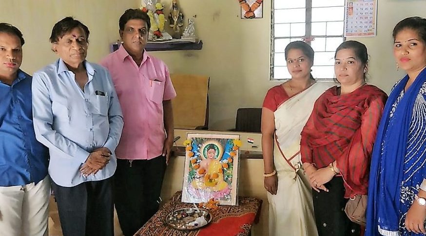 थेरगावातील रावजी बारणे प्रशालेत बुद्ध पौर्णिमा साजरी