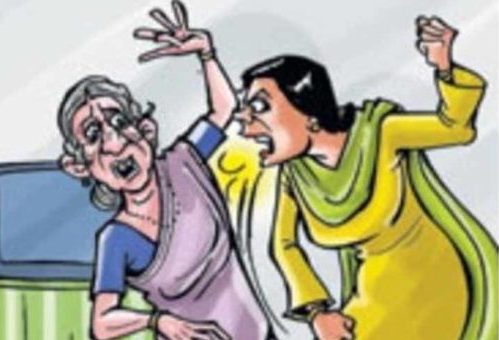 सासुरवाडीत गेलेल्या माय-लेकाला पत्नी आणि तिच्या आईने घेतला चावा