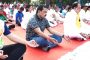 डॉ. डी. वाय. पाटील विद्यापीठात महापौरांच्या उपस्थितीत योग दिन साजरा
