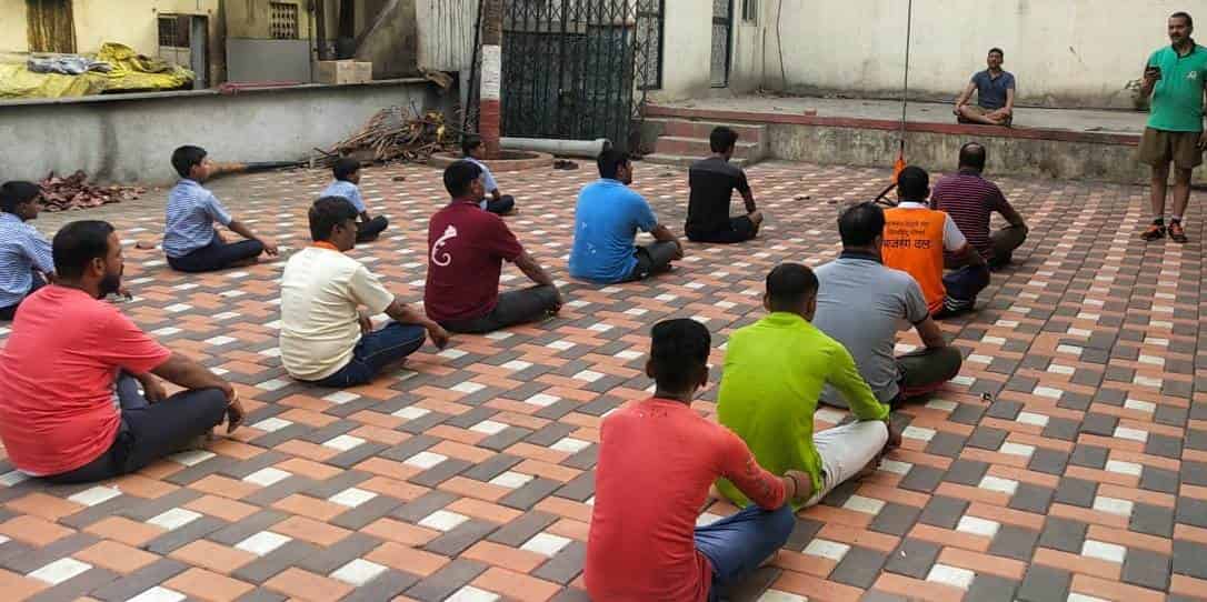 आमदार श्री पै महेशदादा लांडगे युवा मंच व स्वी. नगरसेवक दिनेश यादव यांच्या वतीने योगदिनाचे आयोजन