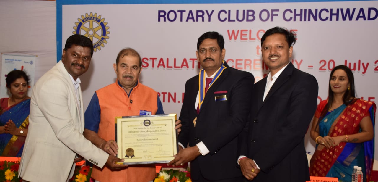रोटरी क्लब चिंचवडच्या अध्यक्षपदी बाळकृष्ण खंडागळे तर सचिवपदी गुणावरे