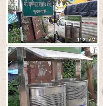 कुदळवाडी परिसरात स्वी नगरसेवक यादव यांच्या प्रयत्नातून कचरापेटीची समस्या मार्गी