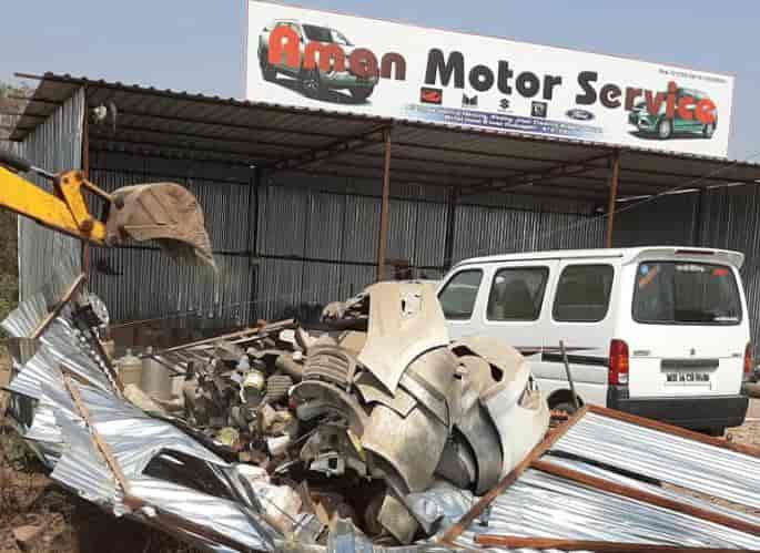 डुडुळगावमध्ये महापालिकेची अनाधिकृत पत्राशेडवर कारवाई...