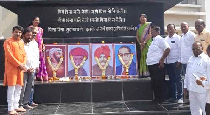 शिवजयंतीनिमित्त विविध संस्था संघटनांच्या वतीने शिवाजी महाराजांना अभिवादन...