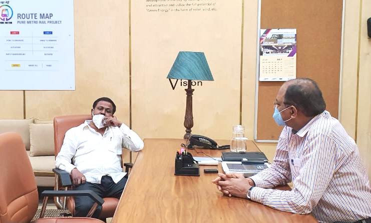 मेट्रोच्या संथ कामाबाबत आमदार बनसोडे यांनी संचालकांसमोर केली नाराजगी व्यक्त...