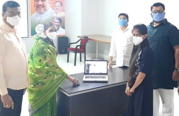 महिला सक्षमीकरणासाठी Vikasini.in या व्यावसायिक वेबपोर्टलचे भाजप कार्यालयात उद्घाटन...