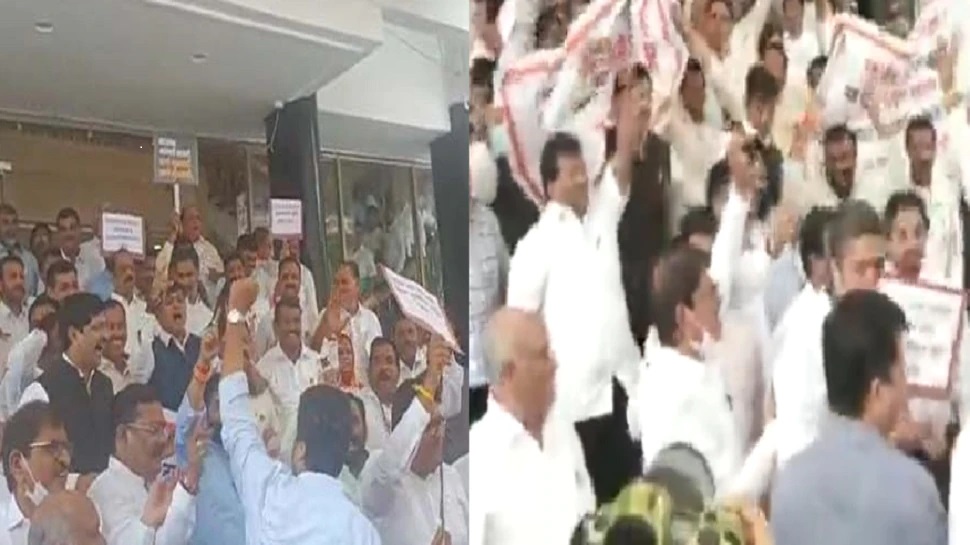 पुढाऱ्यांच्या कृतीने राज्याची मान शरमेने खाली; विरोधक आणि सत्ताधाऱ्यांमध्ये धक्काबुक्की...