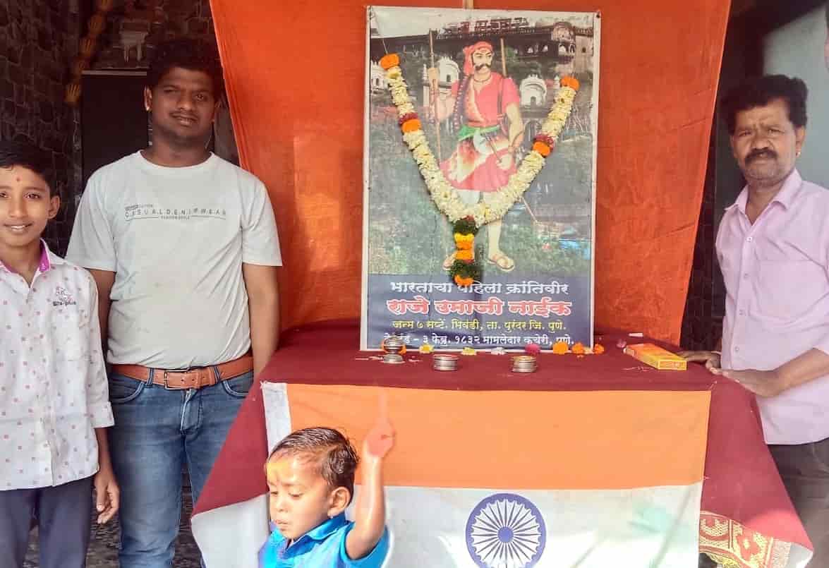 वाल्हेकरवाडीत राजे उमाजी नाईक यांचा स्मृतिदिन साजरा...