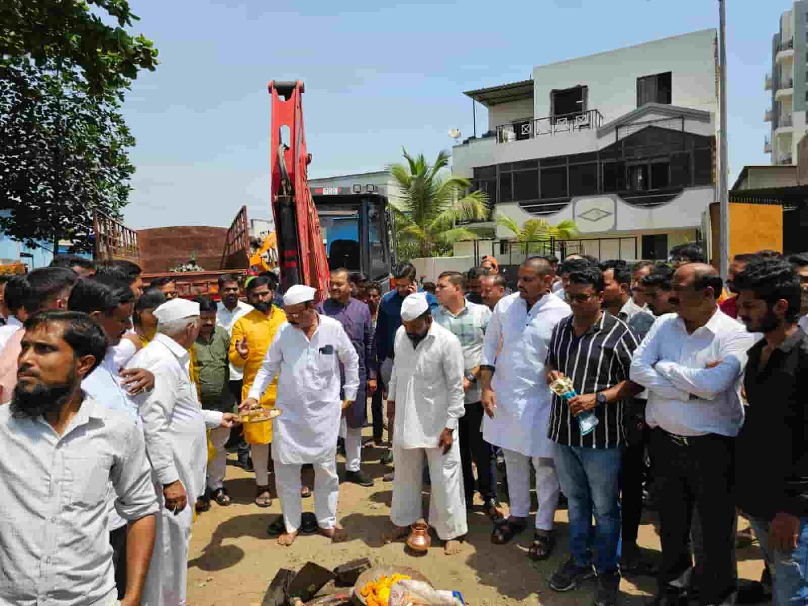 कुदळवाडीत पाणीपुरवठा लाईनच्या कामाचे भूमिपूजन...