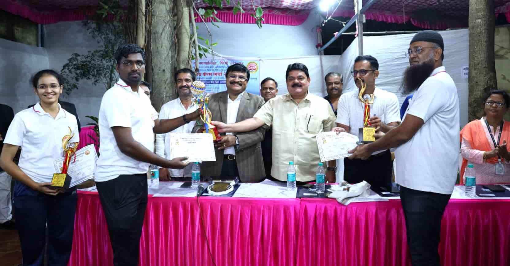 जिल्हास्तरीय कॅरम स्पर्धेचा चिंचवडमध्ये पारितोषिक वितरण समारंभ संपन्न...