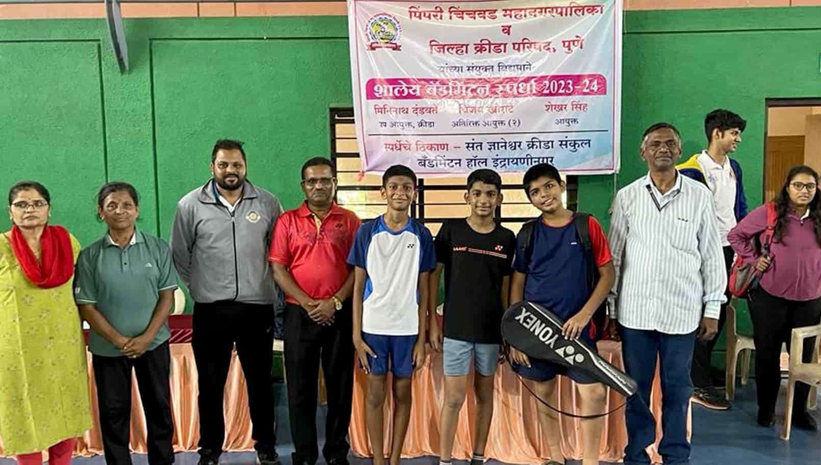 जिल्हास्तरीय शालेय बॅडमिंटन स्पर्धेत या संघांनी मारली बाजी...