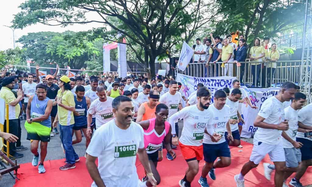 रोटरी क्लब ऑफ निगडी आयोजित रनाथॉनमध्ये धावले ४ हजार स्पर्धक..