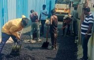 पिंपळे सौदागर विश्वशांती कॉलनीत रस्त्याच्या डांबरीकरणाला सुरुवात...