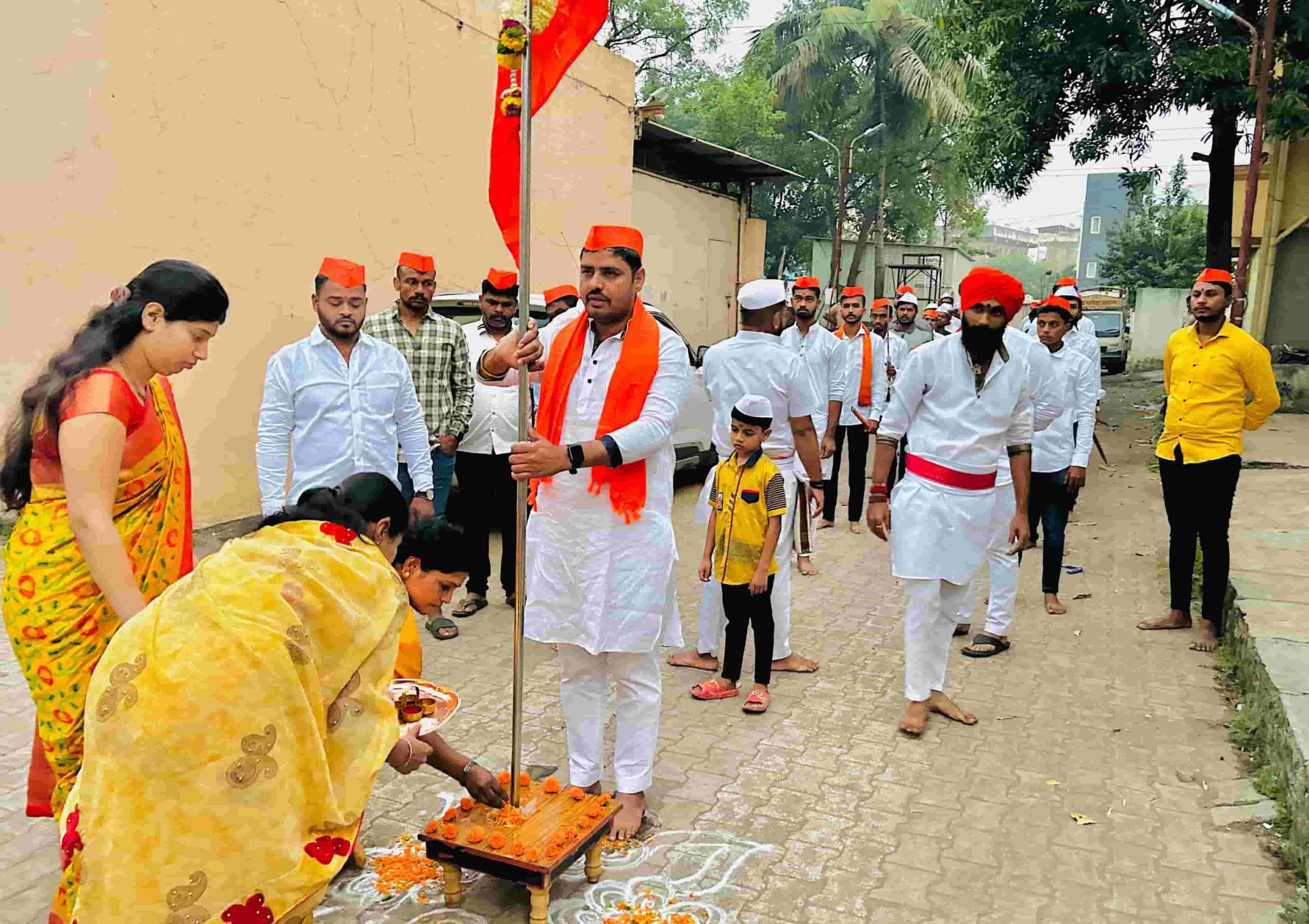 कुदळवाडीत श्री दुर्गा माता दौड...