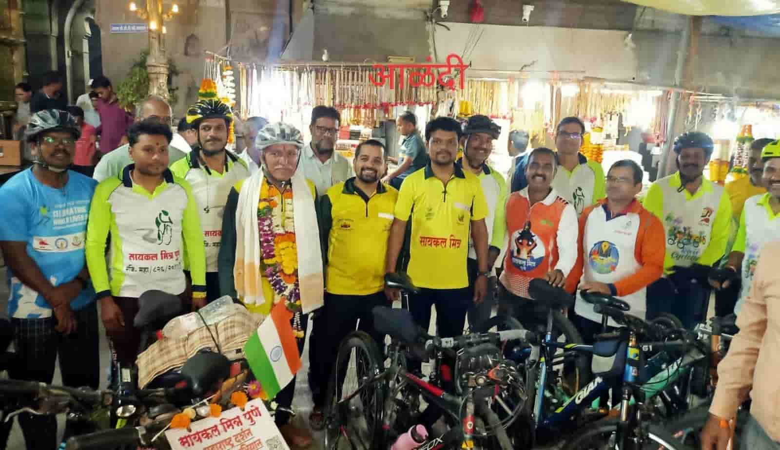 भोसरीतील ६६ वर्षीय सायकलस्वाराकडून ३६ जिल्ह्यांमध्ये ६६ दिवसांचे “महाराष्ट्र दर्शन”..