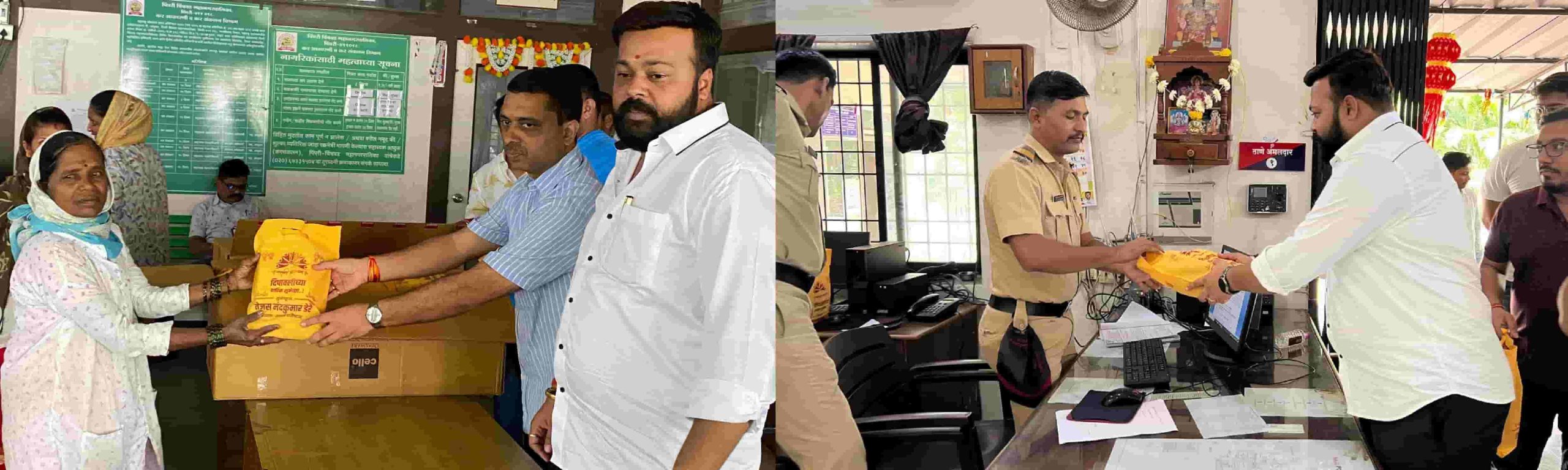 सफाई कर्मचारी व पोलीस बांधव हे आपले रियल हिरो - तेजस डेरे..