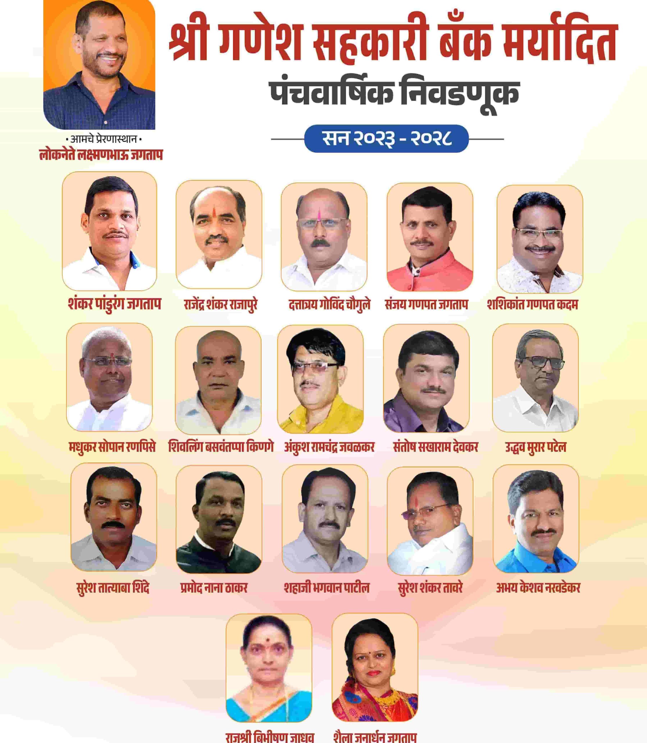 श्री गणेश सहकारी बँकेच्या पंचवार्षिक निवडणुकीत संचालक मंडळाची बिनविरोध निवड...