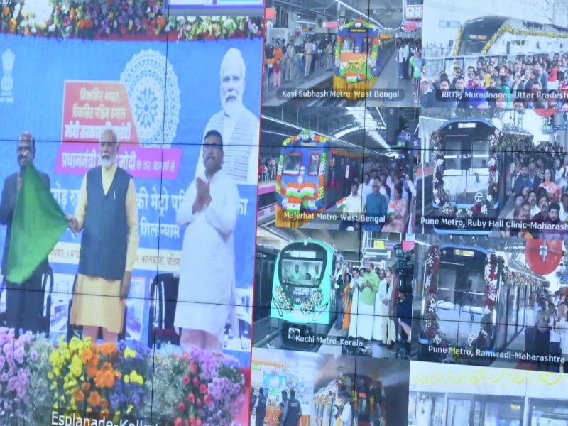 पंतप्रधान नरेंद्र मोदी यांच्या हस्ते उरकले निगडी मेट्रो मार्गाचे भूमिपूजन...