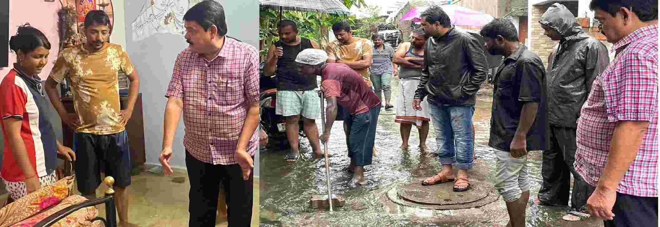 पावसामुळे चिंचवडेनगर, शिवनगरीत घरांमध्ये पाणीच पाणी..