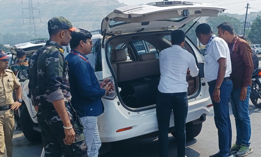 चिंचवडगावात नाकाबंदी दरम्यान आढळली पस्तीस लाखांची रोकड...