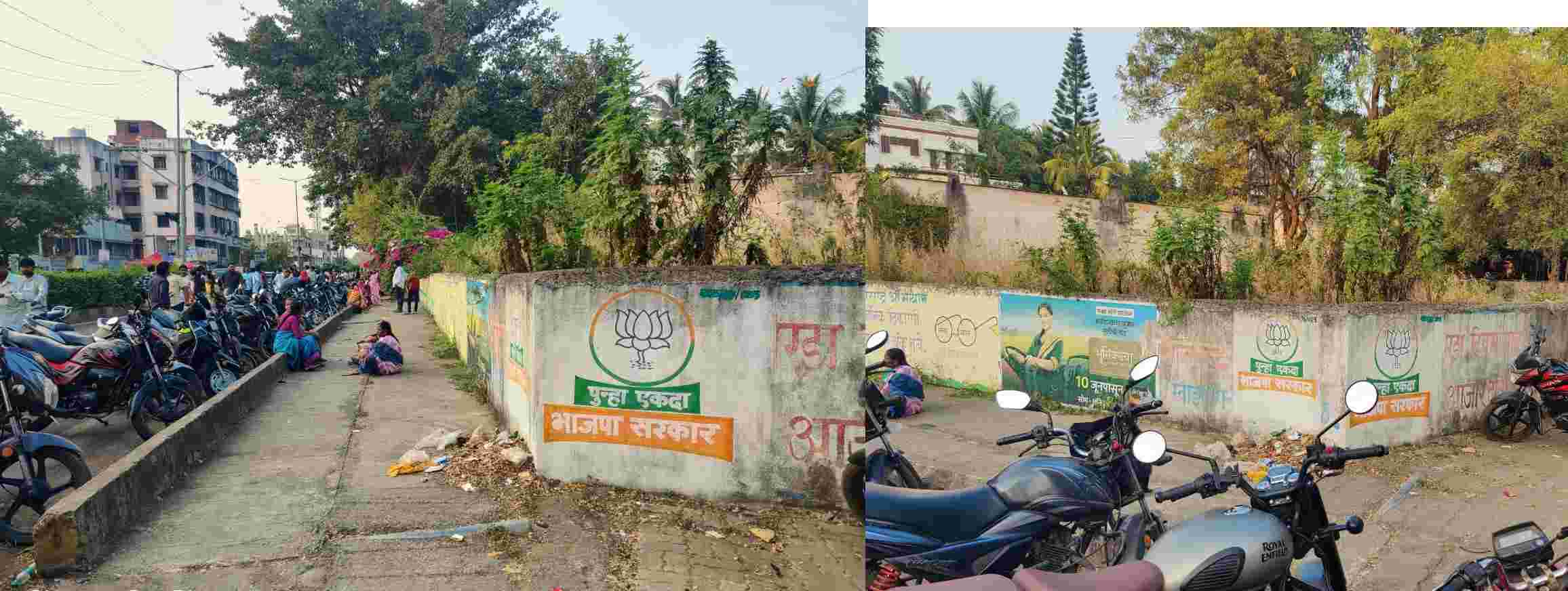 चिंचवडगावात निवडणूक विभागाकडूनच आचारसंहितेचे उल्लंघन..