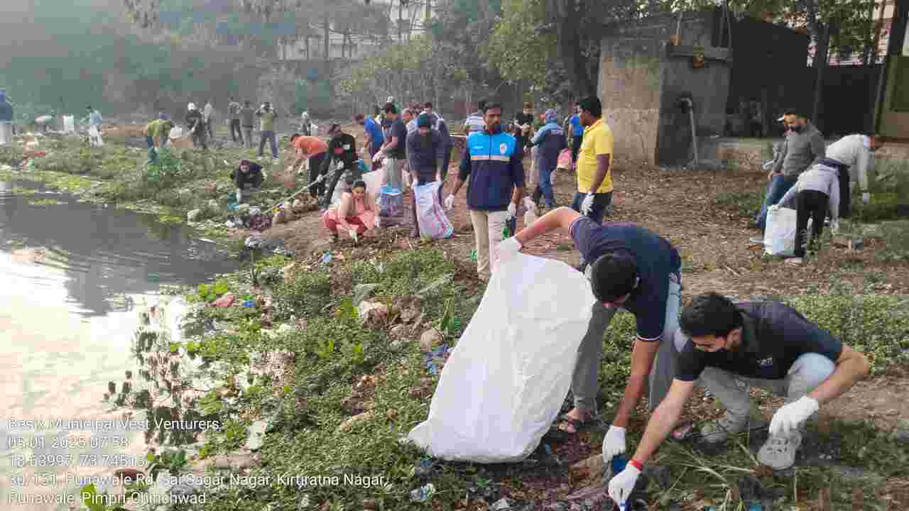 पिंपरी चिंचवड महापलिकेच्या 'रिव्हर प्लॉगेथॉन' स्वच्छता मोहिमेचा प्रारंभ...