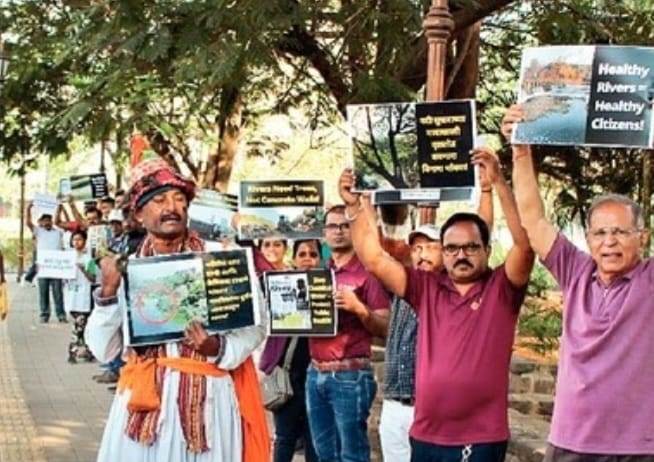 नदी विकास प्रकल्पाला नागरिकांचा विरोध..