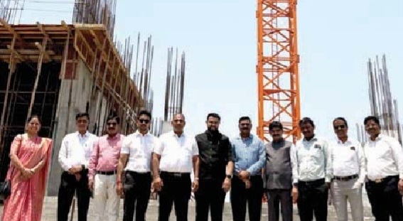 मोशी न्यायालयाच्या नवीन इमारतीच्या कामाची भाजपा कायदा आघाडीकडून पाहणी...