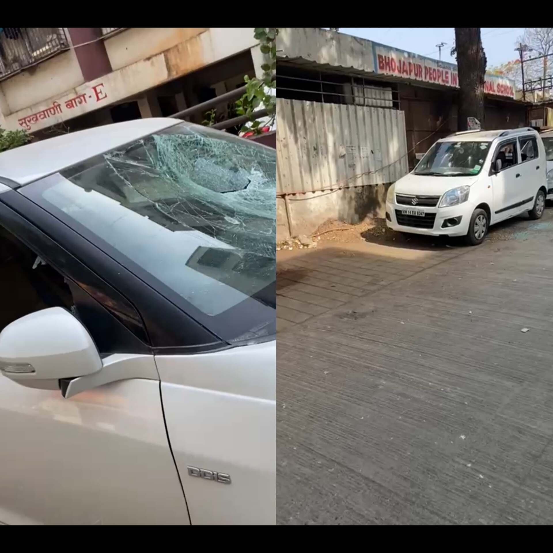 भोसरीतील सुखवाणी बाग सोसायटी परिसरातील रस्त्यावर समाजकंटकांचा हैदोस...