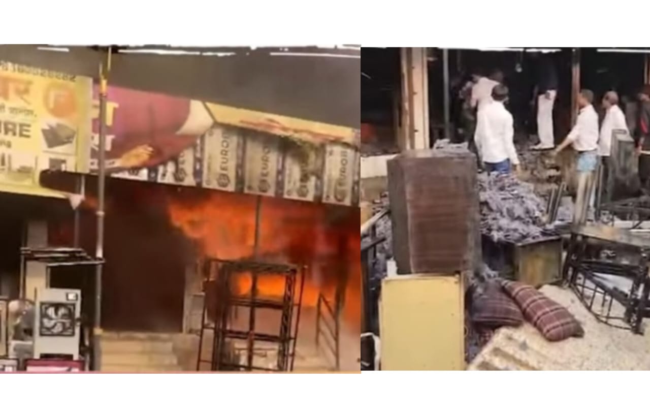 झिरो बॉईज चौकातील गादीच्या कारखान्यासह फर्निचरच्या दुकानाला भीषण आग...