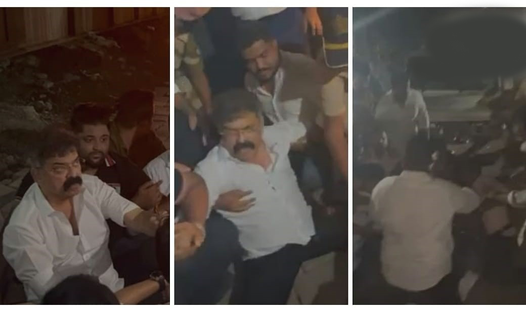 अनं...पोलिसांनी आव्हाडांना बाजूला फरफटत नेलं...