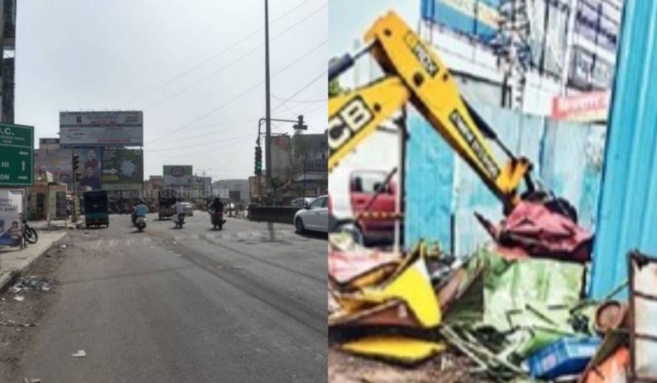 हिंजवडीत रस्त्यालगतच्या अतिक्रमणांवर कारवाई...