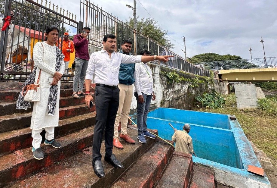 गणेशोत्सव विसर्जन घाटांची पाहणी..