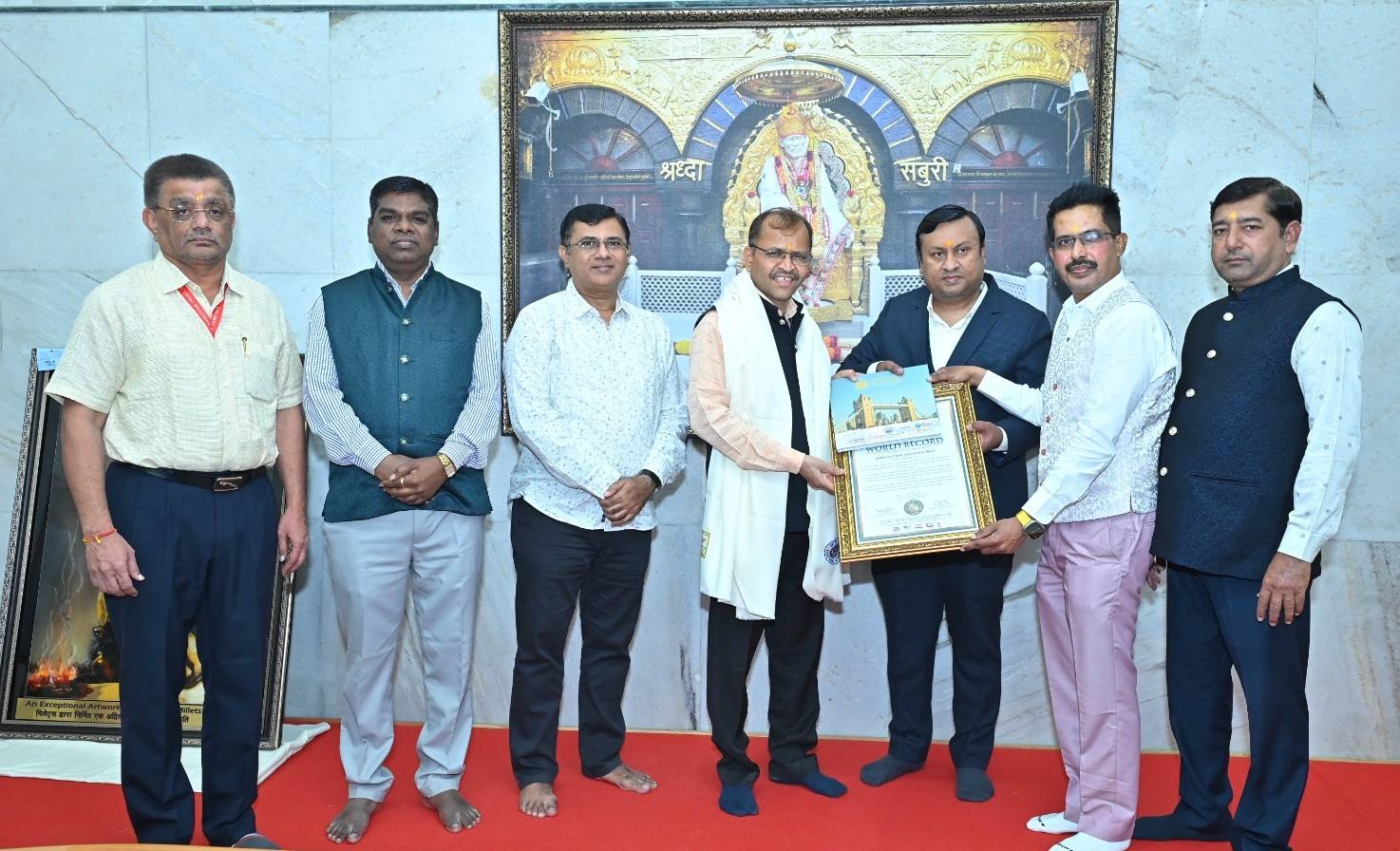 श्री साईबाबा संस्थानची ग्लोबल बुक ऑफ एक्सलन्स, इंग्लंड वर्ल्ड रेकॉर्ड मध्ये नोंद...