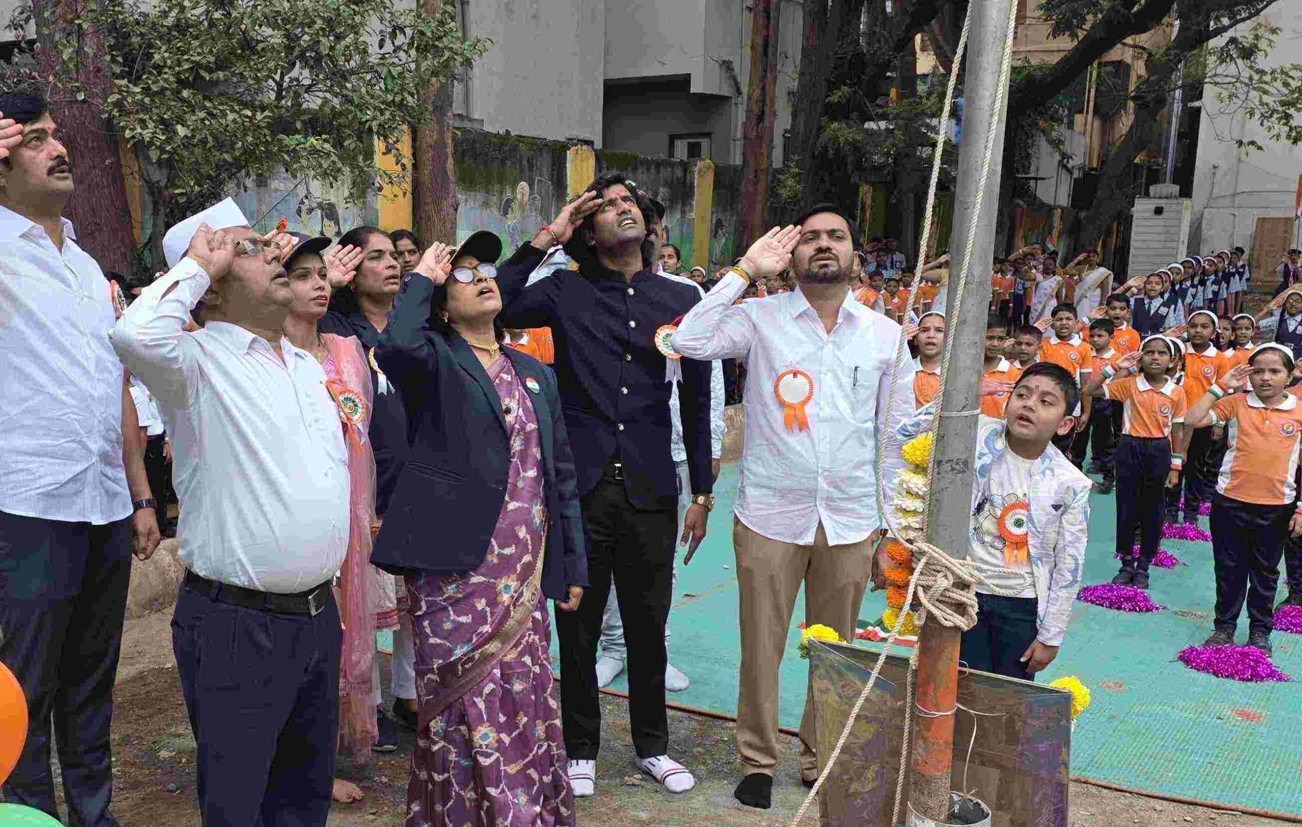 कै. श्री. भाऊसाहेब तापकीर प्राथमिक विद्यालयात स्वातंत्र्यदिन उत्साहात साजरा...