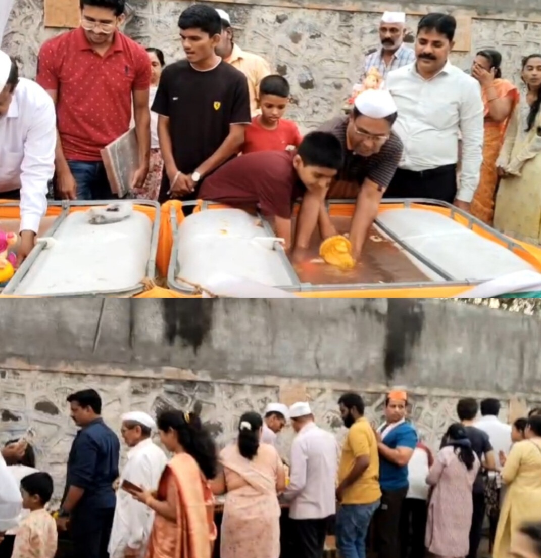 चिंचवडवडेनगर येथे शेखर चिंचवडे युथ फाउंडेशनचा गणेश विसर्जनासाठी पुढाकार...