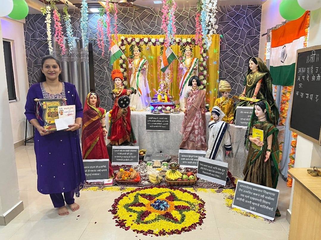 गौरी गणपती सजावट स्पर्धेत ‘नारी शक्ती’ देखाव्याने पटकावला प्रथम क्रमांक...