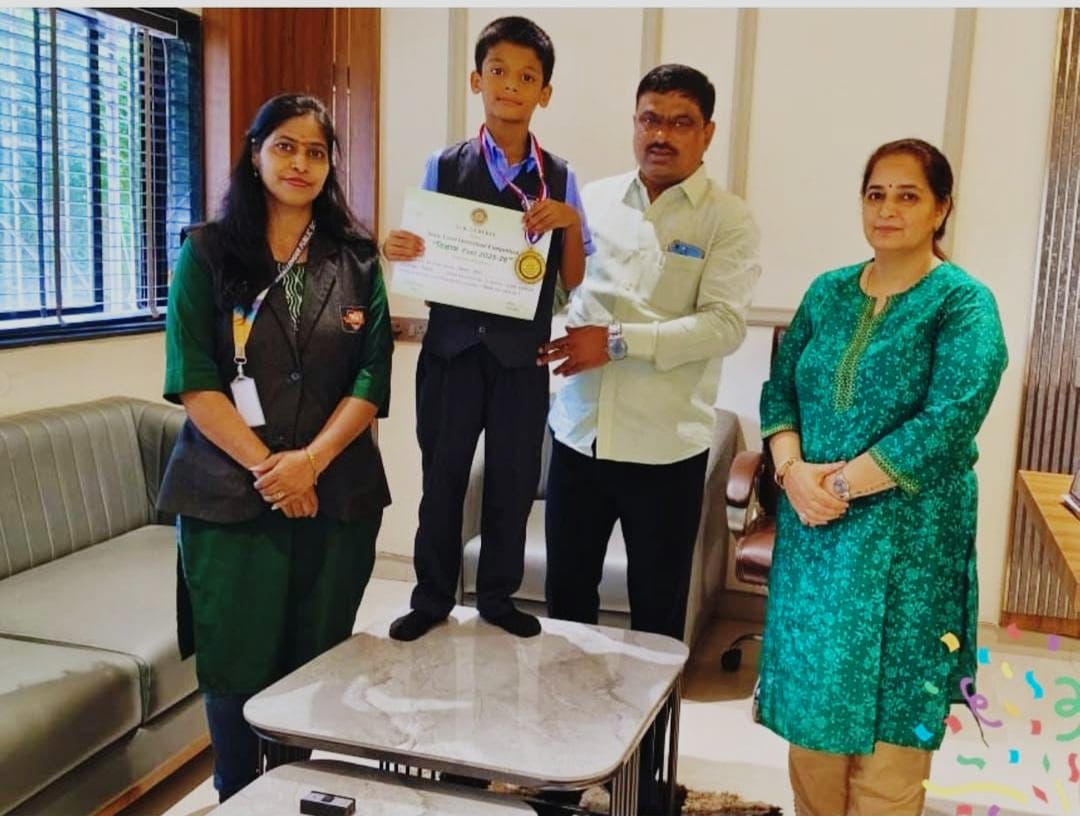 चॅलेंजर पब्लिक स्कूलचा ईश्वर पाटील स्टेट लेव्हल विद्यान फेस्टमध्ये प्रथम...