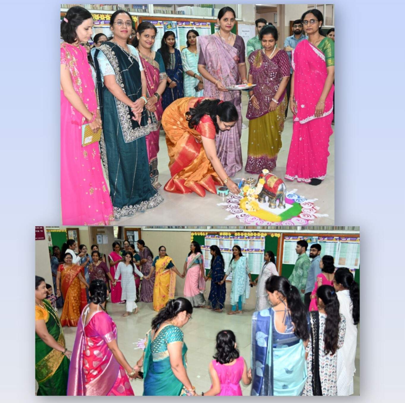 प्रतिभा शिक्षण शास्त्र महाविद्यालयात रंगला भोंडला व दांडिया...