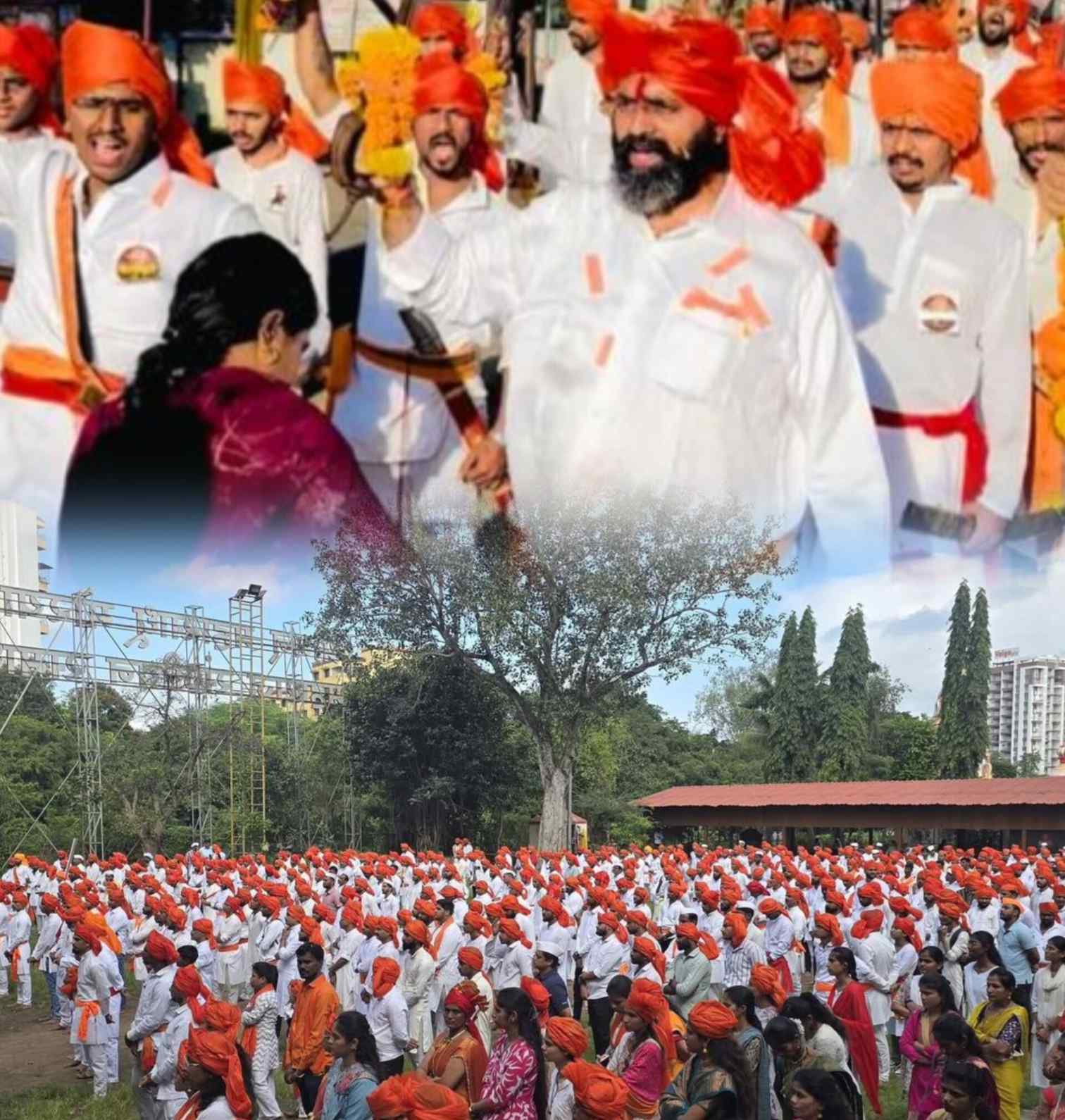 वाल्हेकरवाडी ते चिंचवडगाव श्री दुर्गामाता महादौडेत हजारो युवकांचा सहभाग...