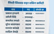 स्थानिक स्वराज्य संस्था निवडणुकी संदर्भात आम आदमी पार्टी, पिंपरी–चिंचवड शहराकडून वर्किंग कमिटी जाहीर!..