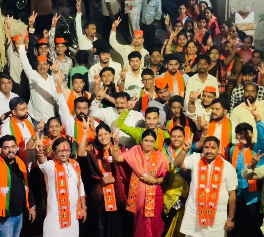 काळेवाडीत भाजपचे उमेदवार विनोद नढे यांचा झंझावती प्रचार..